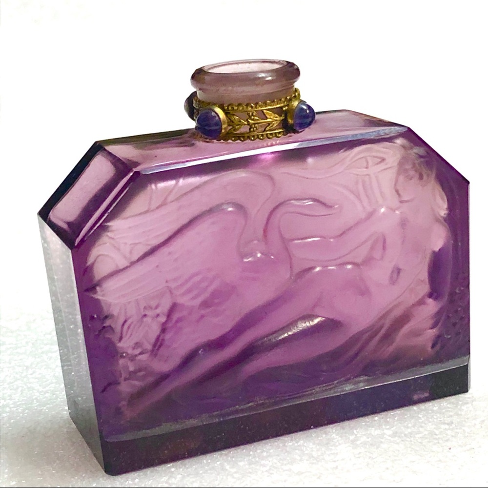 Hoffman Austria Deco Leda & The Swan Perfume Bottle 1920’s 1930’s